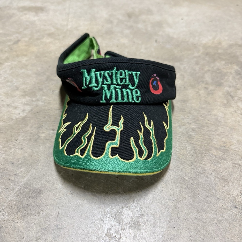 Vintage Dolly Parton Dollywood Mystery Mine Visor Hat 90s Retro Black Green